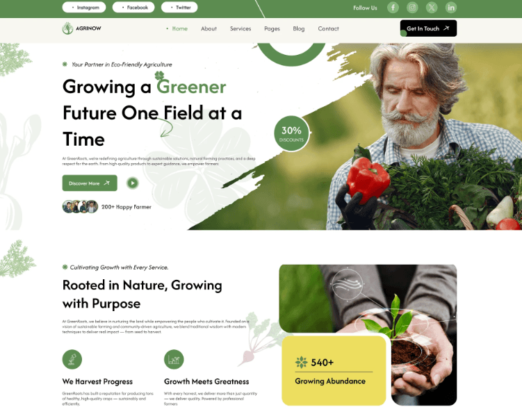 Eco-Friendly Agriculture & Organic Farming Platform