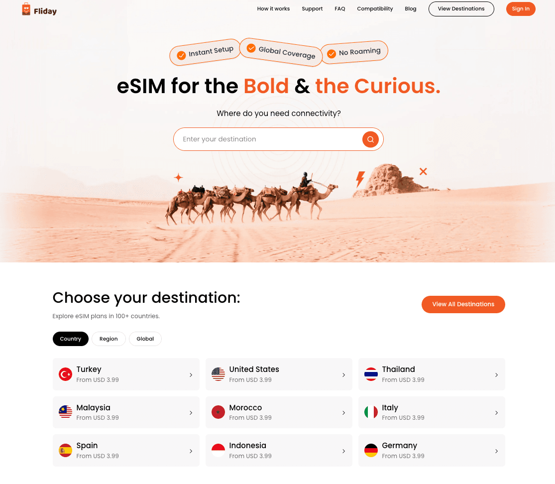 Fliday – Global eSIM Marketplace