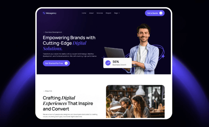 Corporate Agency Website – Full Stack Development
