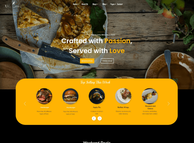 Dynamic Restaurant Website & Menu Design